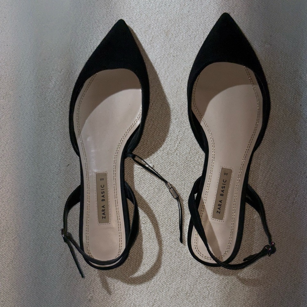 Black Slingback Flats - Picture 8 of 8